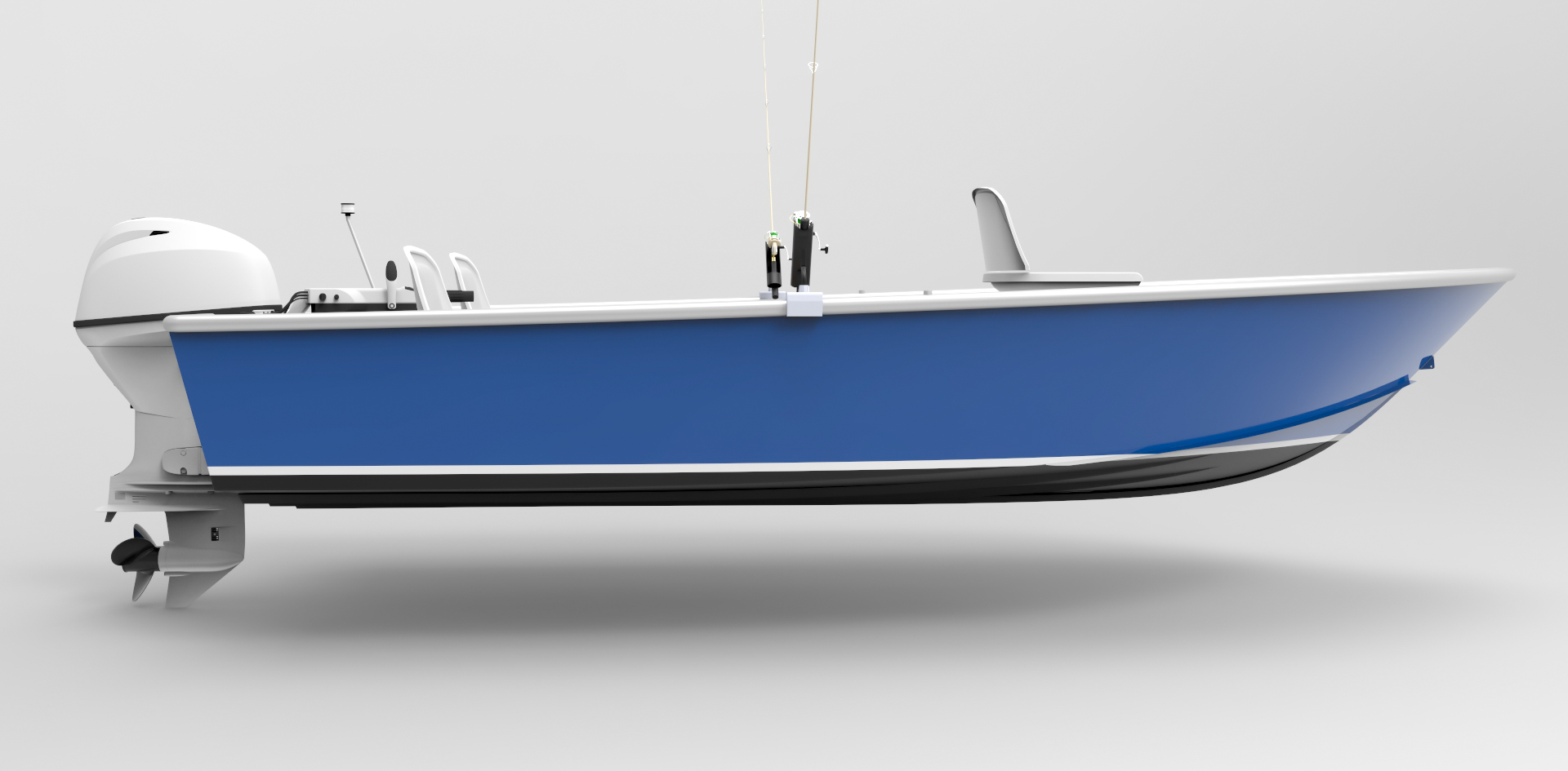 14 Foot (4.3m) Skiff - Sport Fish - Metal Boat Kits. 
