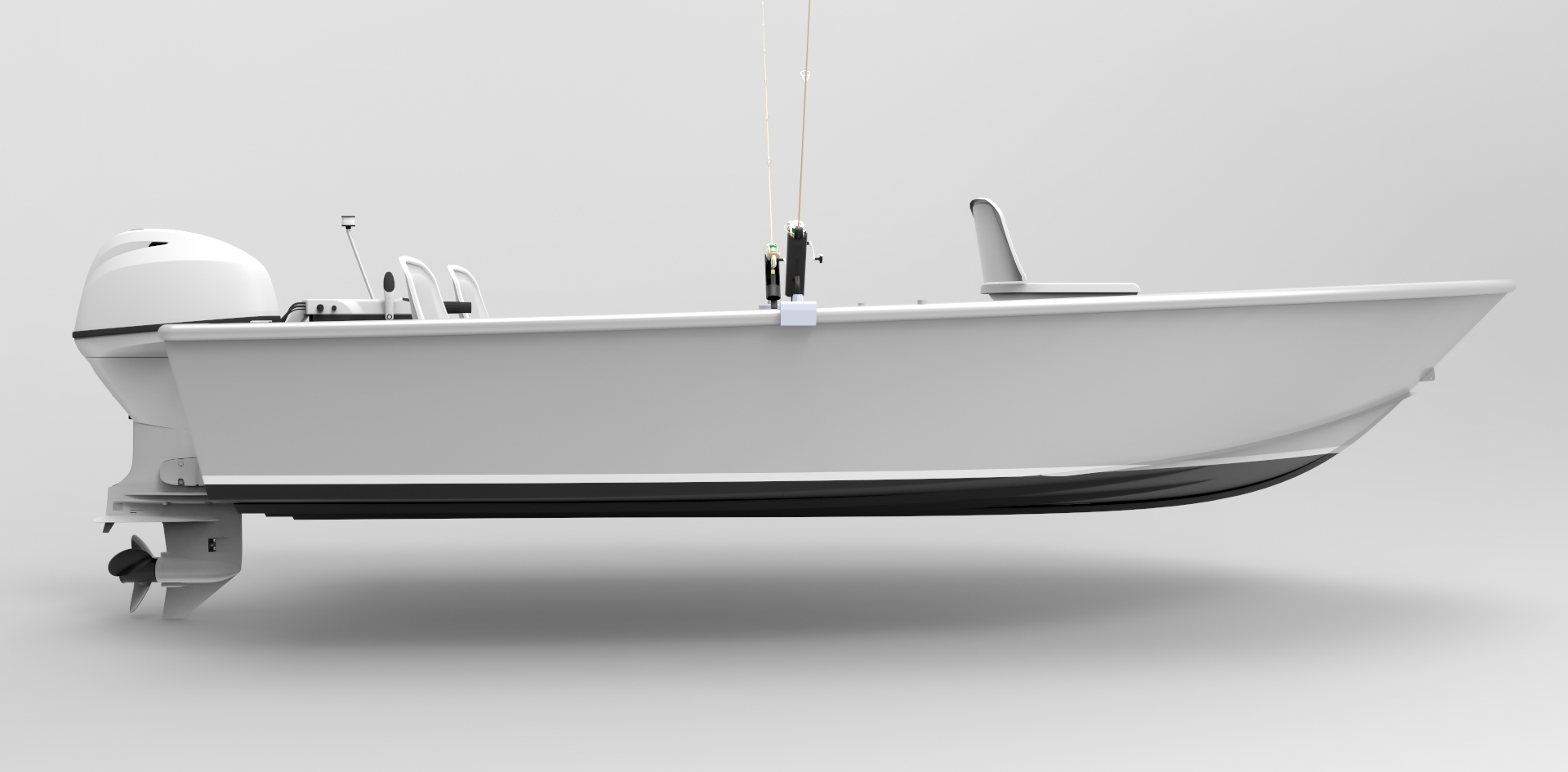 14 Foot (4.3m) Skiff - Sport Fish - Metal Boat Kits