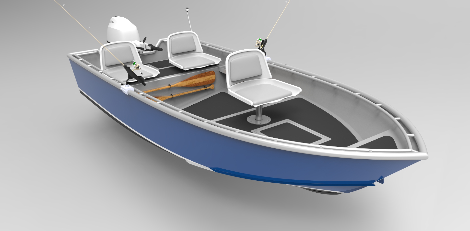 15 Foot (4.5m) Skiff Sportfish - Metal Boat Kits