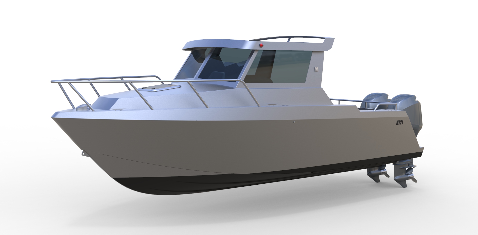HT21 - 21 Foot 6.4m Hardtop Cuddy Aluminum Boat Kit - MetalBoatKits